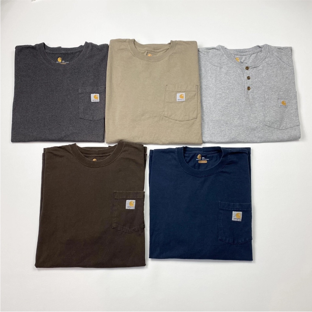 Lot Of 5 Men’s Carhartt Short Sleeve Pocket T-Shirts Size Xl/2xl/3xl